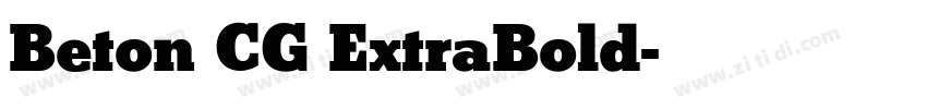 Beton CG ExtraBold字体转换